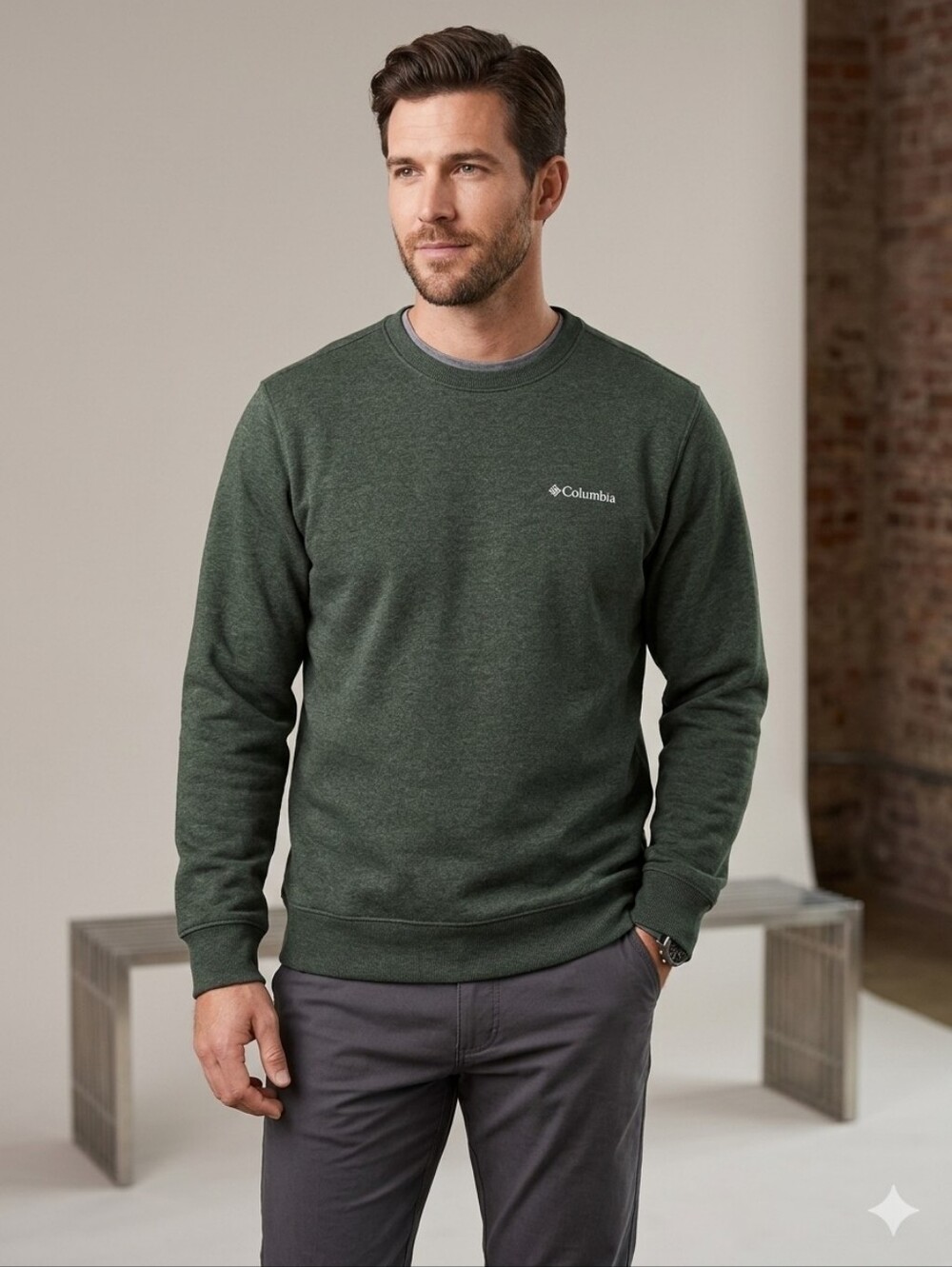 Columbia Men's Fleece Crewneck Sweatshirt-SM #026